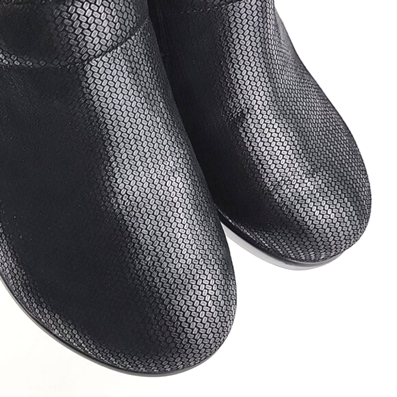 Alegria Women's Eryn Bob & Weave Black Leather Slip On Wedge Shoes Sz 38 - Picture 7 of 16